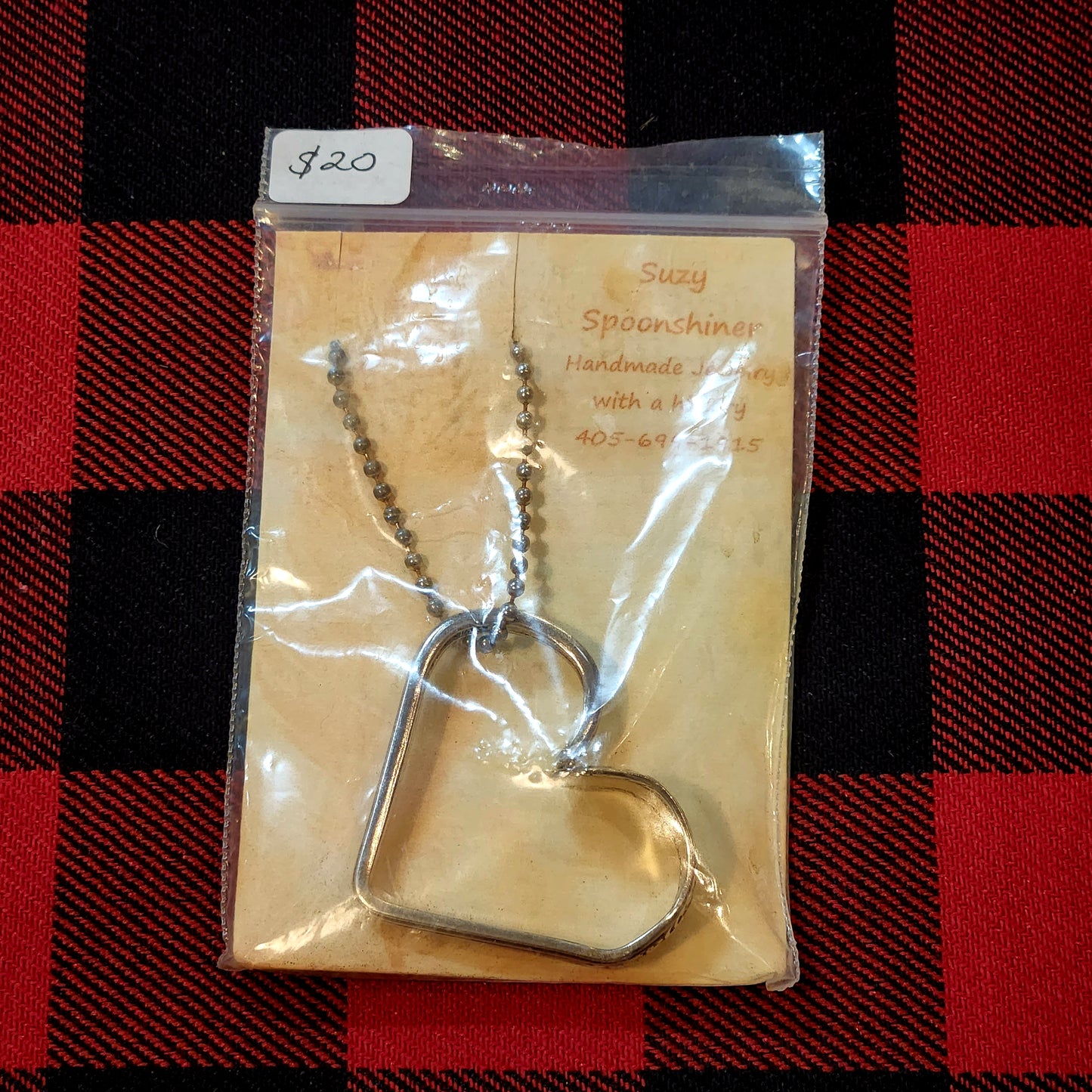 Bent Silverware Heart Necklaces- Variety