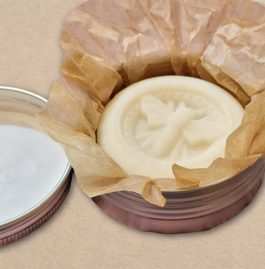 Old Barn Gifts - Homemade Circular Lotion Bar - Peony & Amberwood