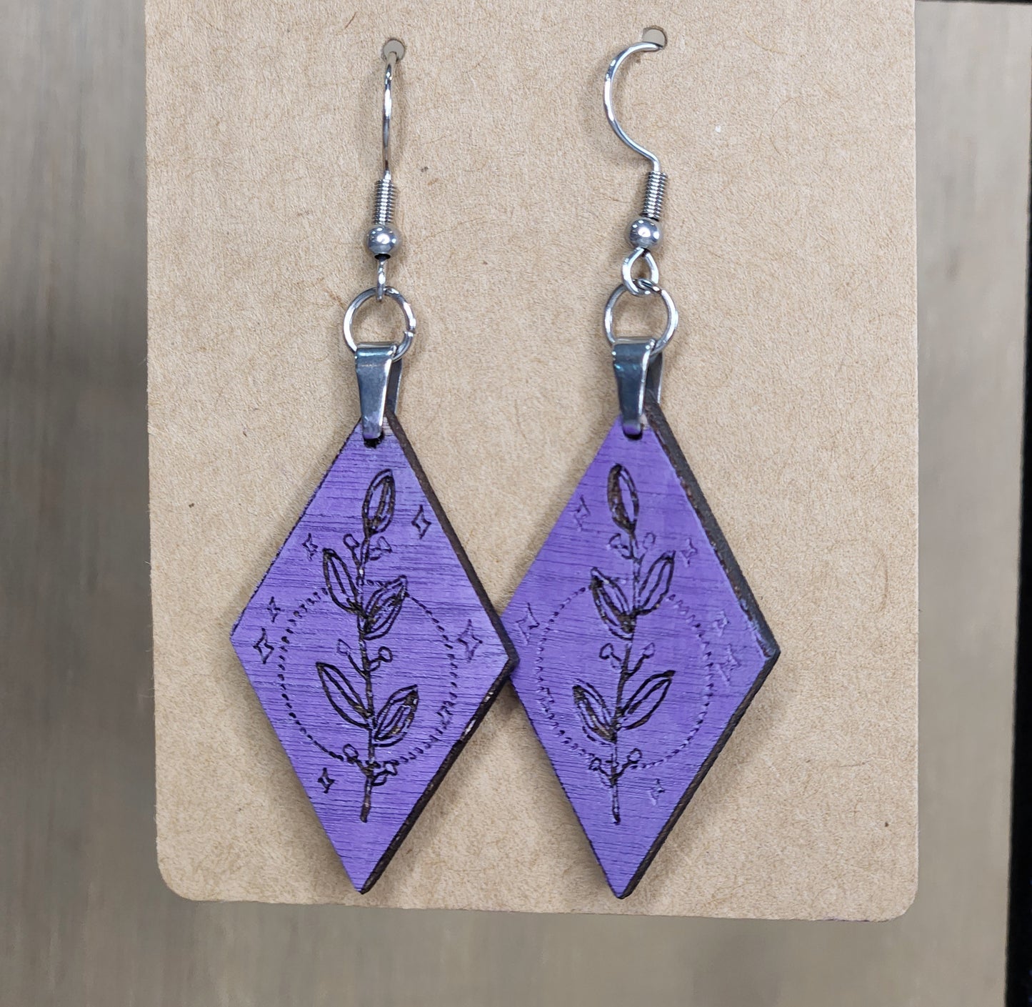 Handcrafted Wooden Earrings - Variety