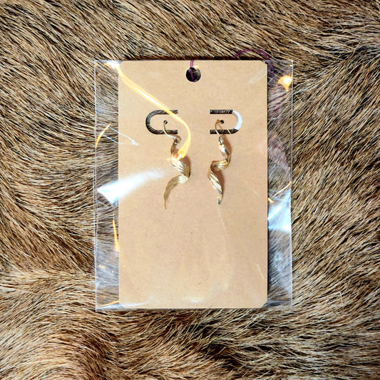 Goldtone Swirl Etched Earrings