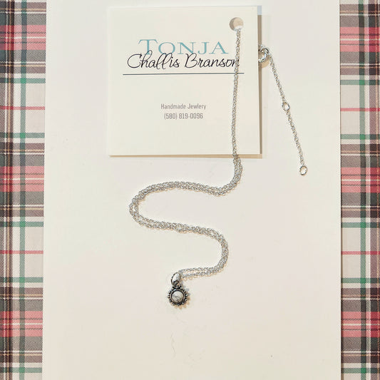 White Buffalo Small Drop Necklace